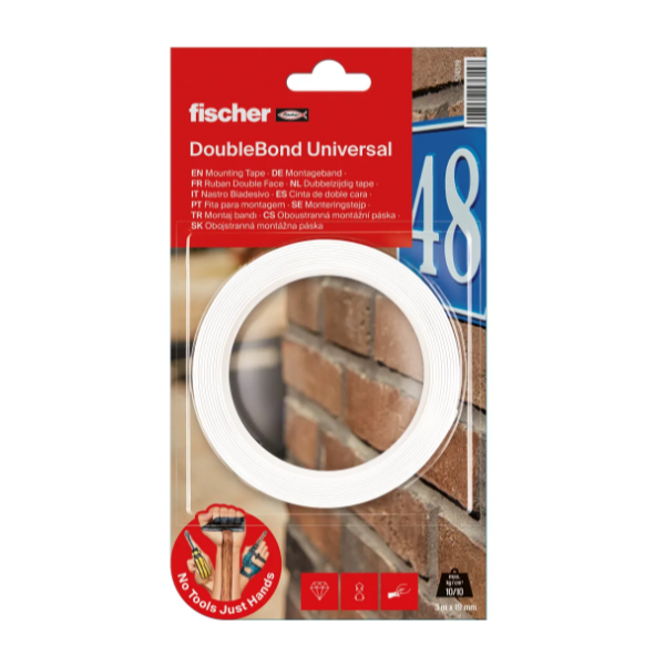 Fischer DoubleBond Universal obojstranná montážna páska transparentná 19 mm x 3 m