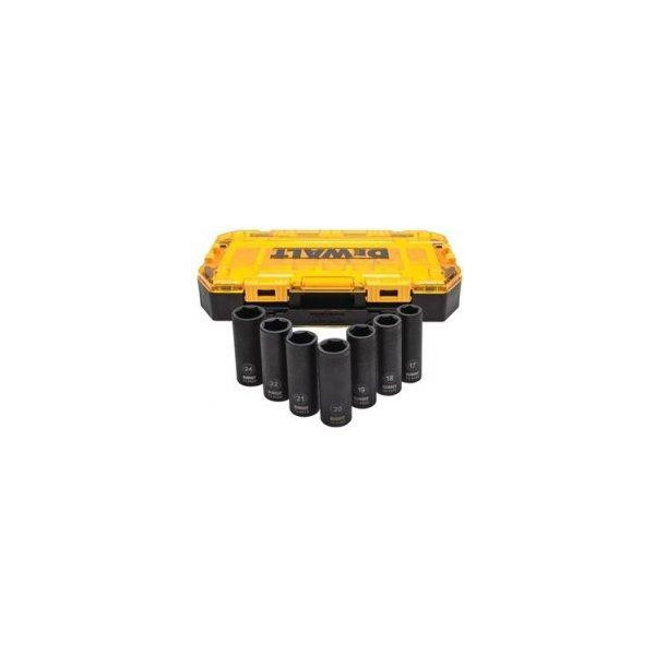 DEWALT 7-dielna sada predĺžených hlavíc 1/2"